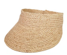 Load image into Gallery viewer, Knotty Raffia Sunvisor - Natural