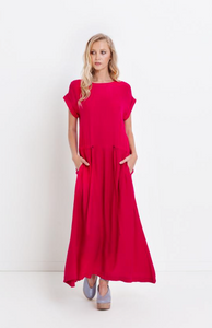Ripple Dress | Crimson