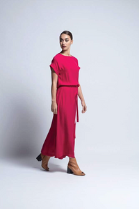 Ripple Dress | Crimson
