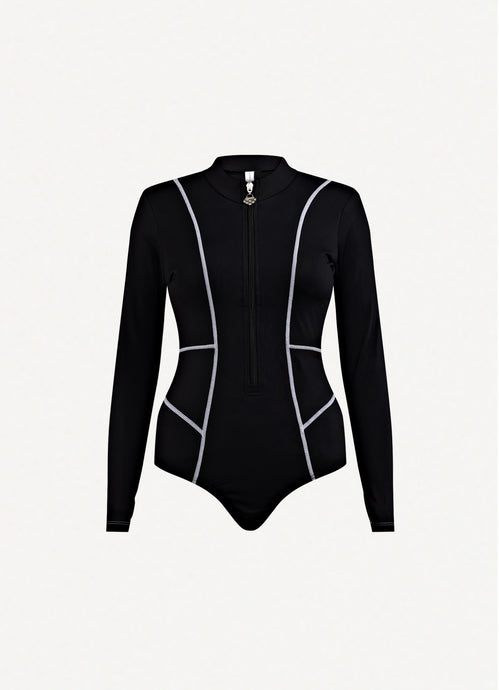 Ursula Long Sleeve One Piece Nero