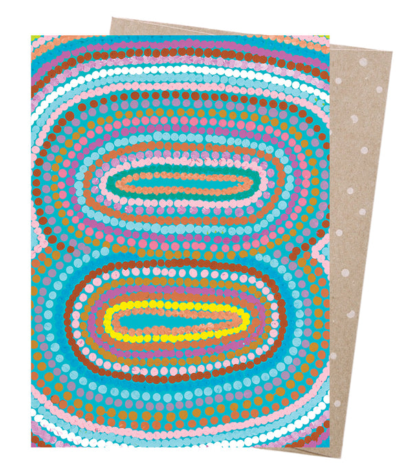 Earth Greetings womens business card. Art card by Natalie Jade, an Australian artist with indigenous (Palawa) roots