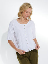 Load image into Gallery viewer, Elbow Spot Cardi - White