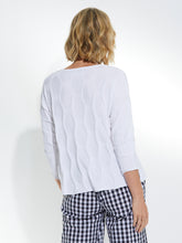 Load image into Gallery viewer, 3/4 Spot Sweater - White