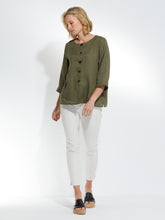 Load image into Gallery viewer, 3/4 Linen Shirt - Khaki