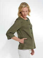Load image into Gallery viewer, 3/4 Linen Shirt - Khaki