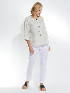 3/4 Linen Shirt - Stone