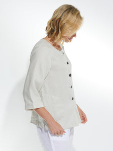 3/4 Linen Shirt - Stone