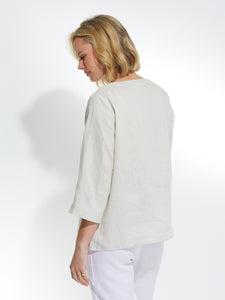 3/4 Linen Shirt - Stone
