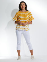 Load image into Gallery viewer, SHORT SLEEVE WAVE STRIPE - MANGO