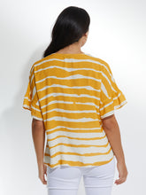 Load image into Gallery viewer, SHORT SLEEVE WAVE STRIPE - MANGO
