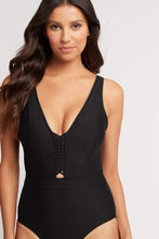 Load image into Gallery viewer, Plunge Multifit One Piece With Macrame Detail