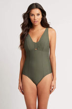 Load image into Gallery viewer, Bella D/Dd Cup One Piece With Macrame Detail | Khaki