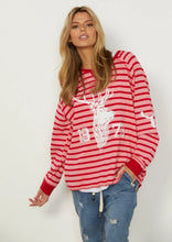 Load image into Gallery viewer, Striped Wild Long Sleeve Tee Red/Pink