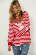 Load image into Gallery viewer, Striped Wild Long Sleeve Tee Red/Pink