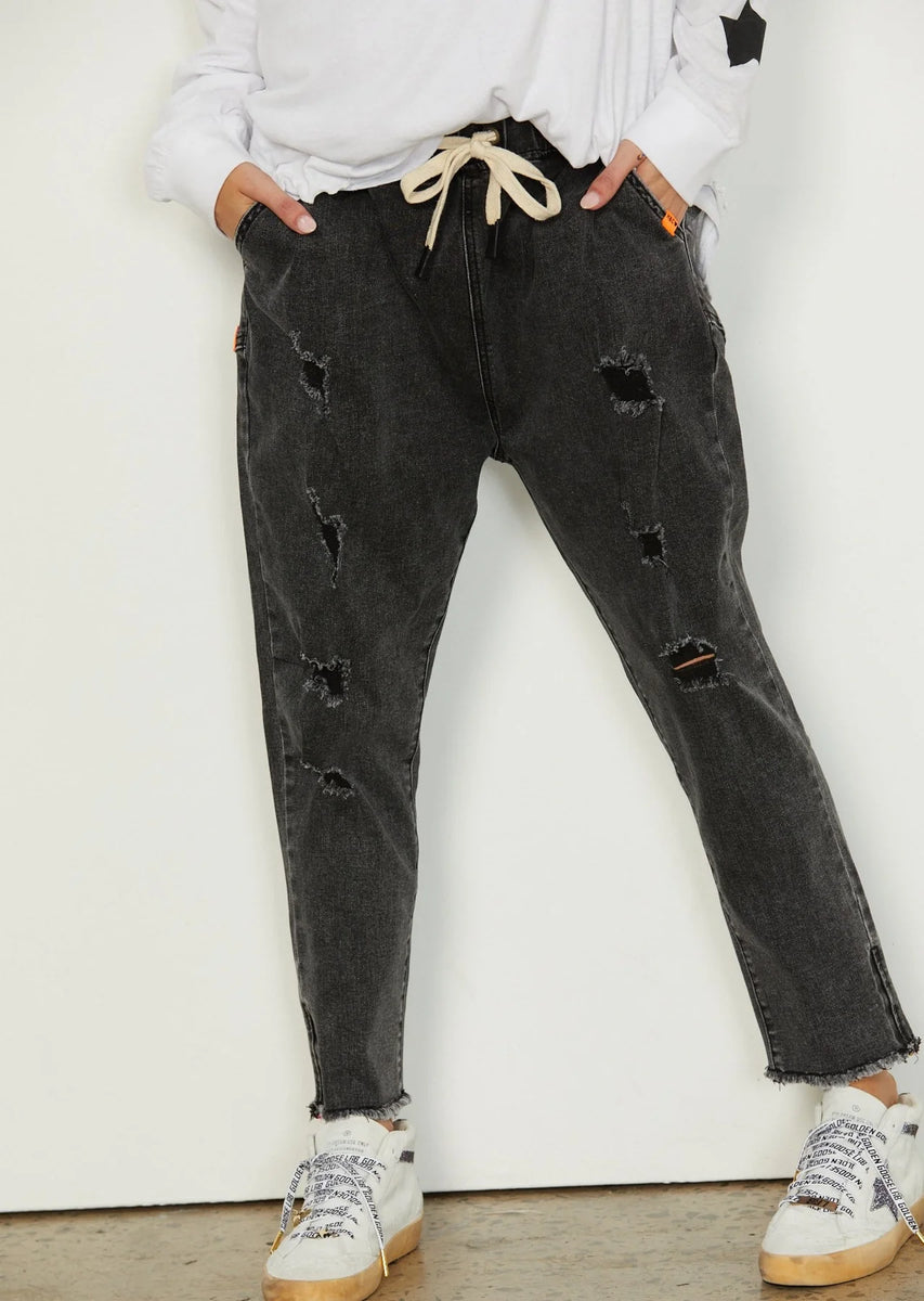 Hammill & Co Black Denim distressed Jean - One Country Mouse