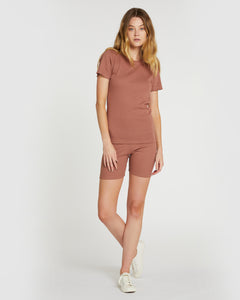 The Rib Tee - Cognac