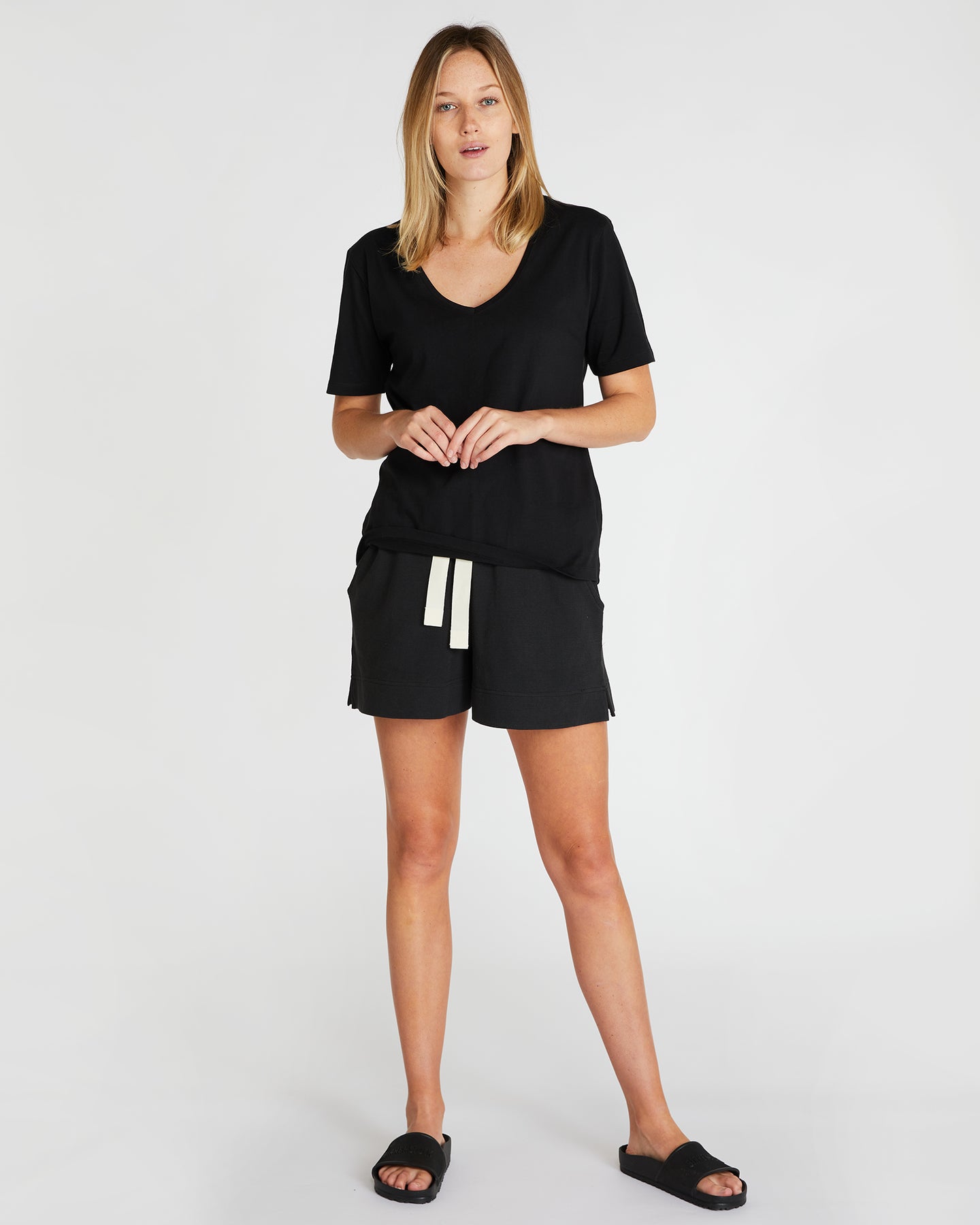 The V Neck Tee | Squid Ink