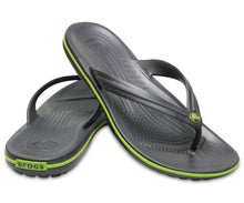 Load image into Gallery viewer, Crocband Flip Graphite / Volt Green