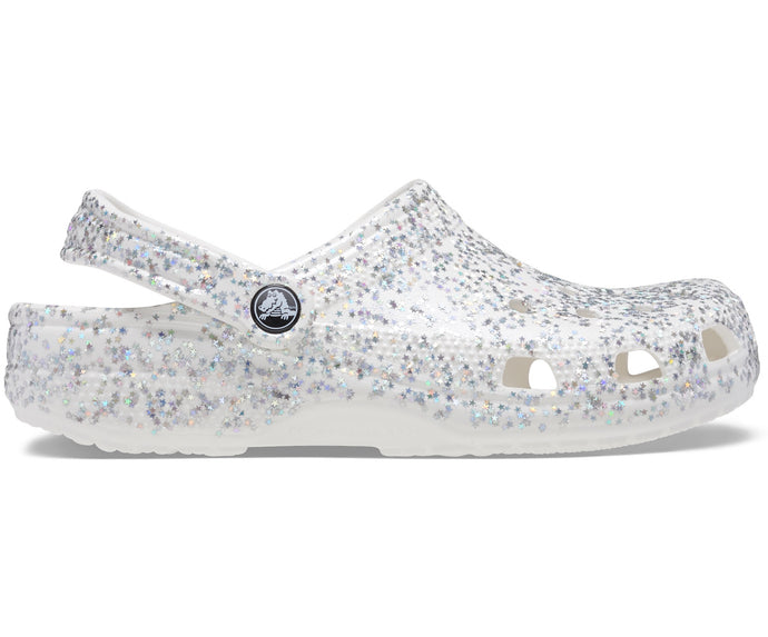 Classic Starry Glitter Clog Toddler White