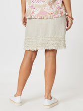 Load image into Gallery viewer, Ruffle Hem Linen Skirt - Natural