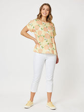 Load image into Gallery viewer, Citrus Print Linen Shell Top