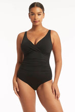 Load image into Gallery viewer, Essentials Cross Front Multifit One Piece - Black