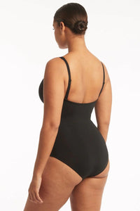 Essentials Cross Front Multifit One Piece - Black