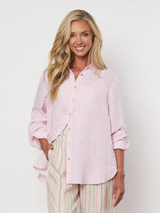 Classic Linen Shirt - Pink