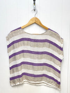 Positano Top - Lilac Stripe