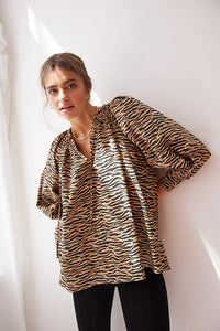 Quinn Top - Tiger Stripe