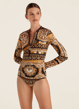 Load image into Gallery viewer, Giava Ruched Long Sleeve One Piece
