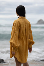 Load image into Gallery viewer, Billie Linen Shirt Dress - sunflower