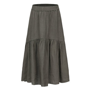 Lola Linen Skirt - Khaki