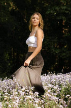 Load image into Gallery viewer, Lola Linen Skirt - Khaki