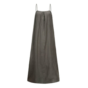 Olive Linen Dress - Khaki