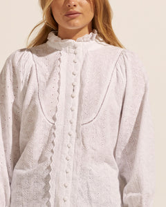 Linger top - porcelain