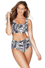 Load image into Gallery viewer, Crop Tank Swim Top | Black