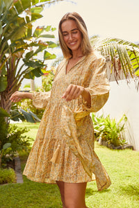 Secret Garden Org Beach Dress - Golden