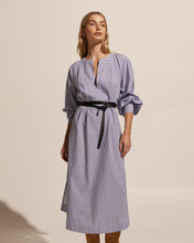Load image into Gallery viewer, Standpoint dress - Navy stripe