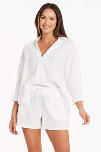 Tidal Linen Kyoto Shirt - White