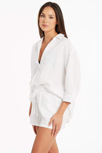 Load image into Gallery viewer, Tidal Linen Kyoto Shirt - White