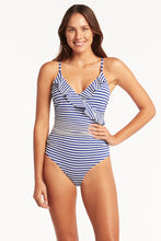 Load image into Gallery viewer, Capri Frill Wrap One Piece - Royal