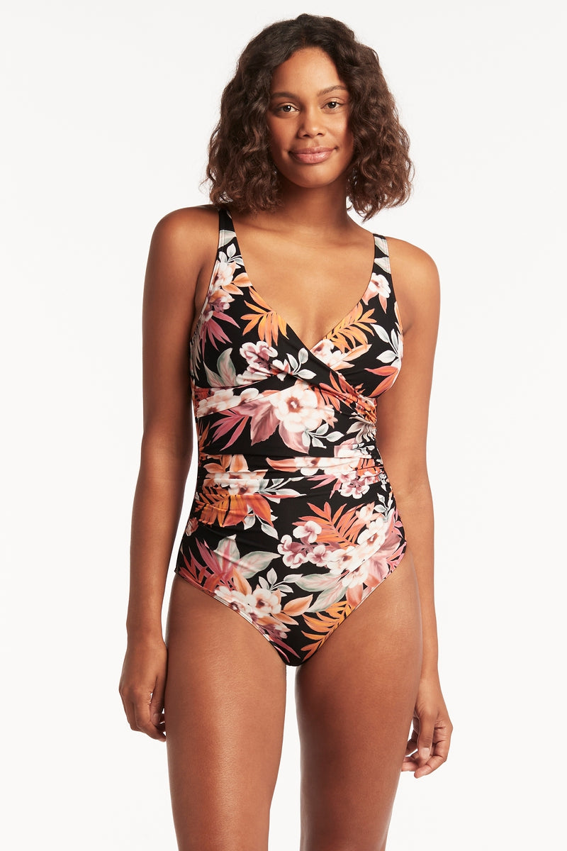 Escape Cross Front Multifit One Piece - Black