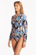 Load image into Gallery viewer, Botanica Long Sleeved One Piece - Black