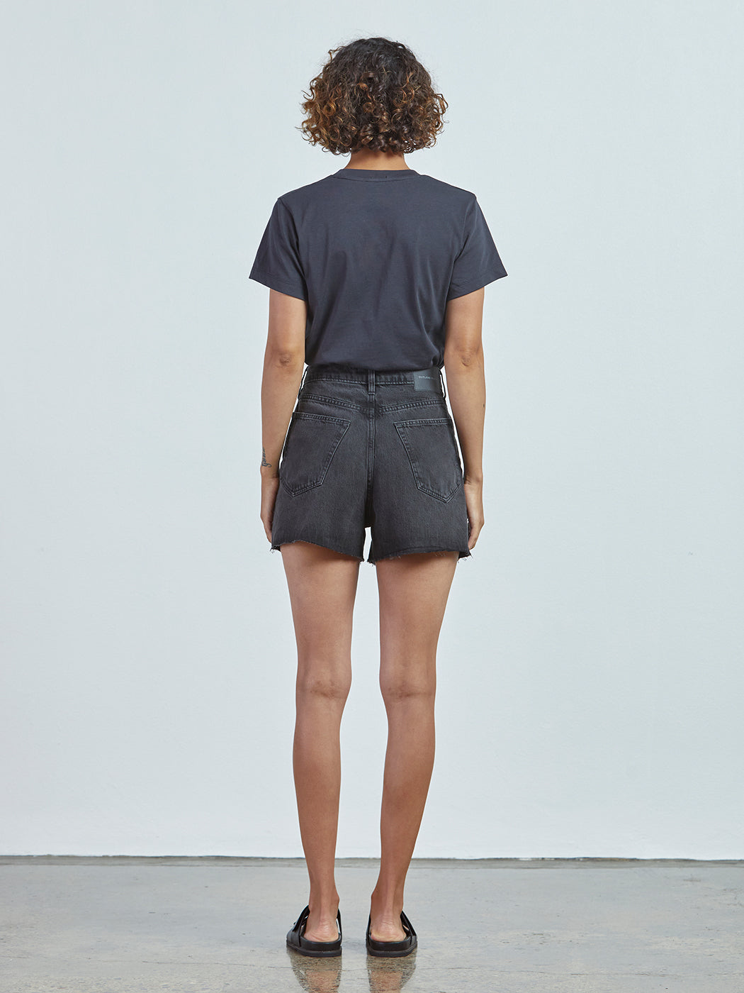 Annie Denim Short Aged Black