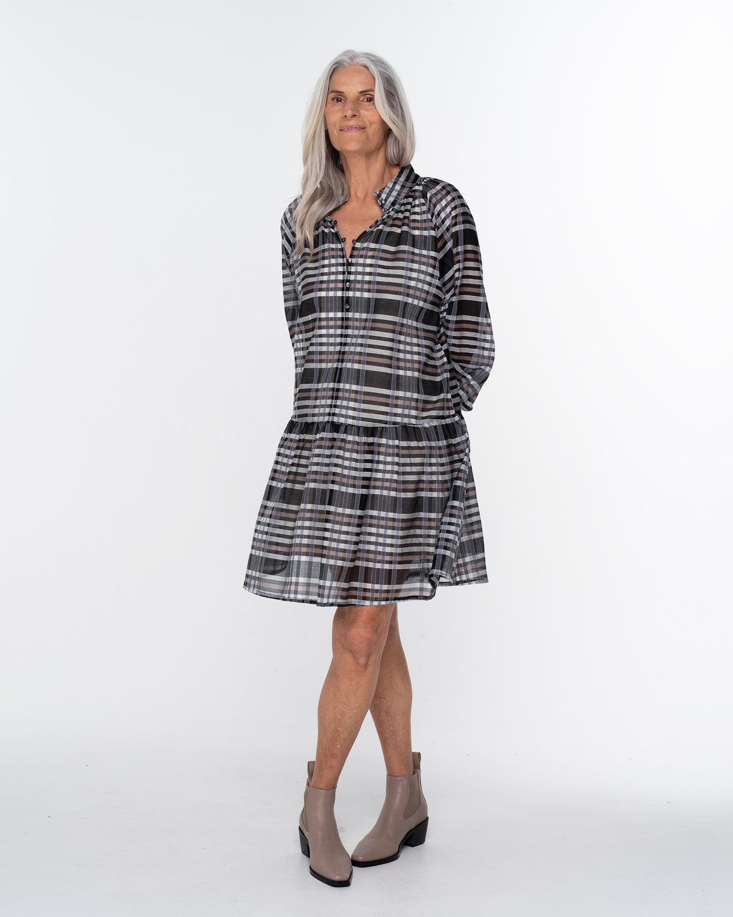 state dress - mousse check