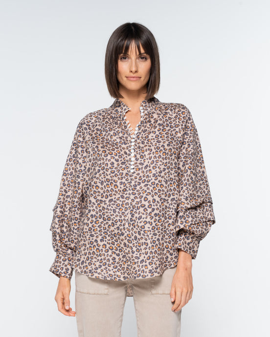 whisk top - leopard